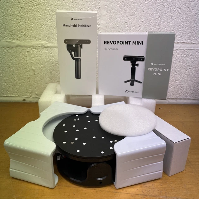 REVOPOINT Mini 3D Scanner, Dual Axis Turntable & Handheld Stabiliser Bundle Lot