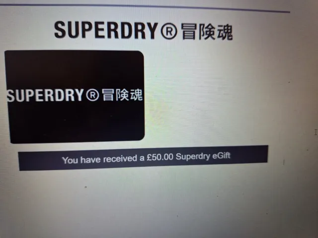Superdry £50 voucher e-gift card