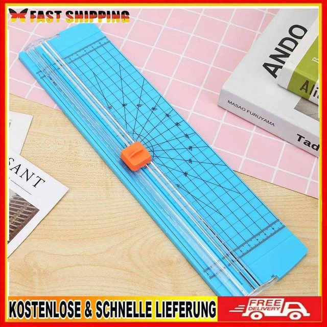 A4 Papierschneidemaschine Cutter Office Trimmer Foto Sammelalbum Klinge (Blau)