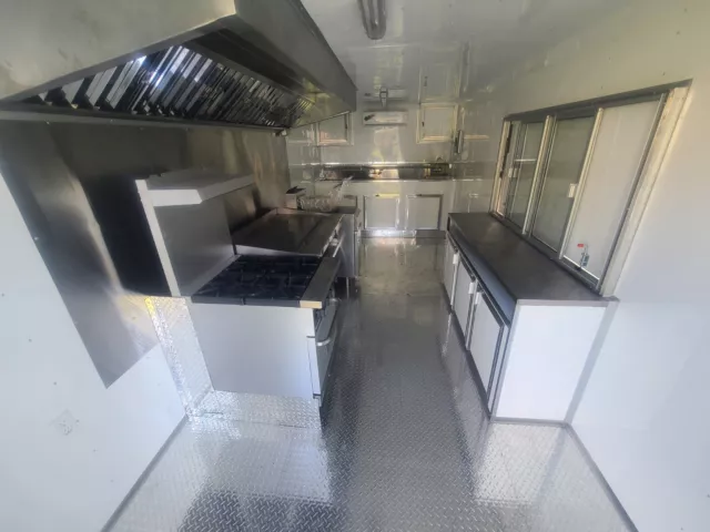 2022 8.5x16 Food Trailer /8'Hood/Vent/Fire Suppression System/Sinks/Equipment! 