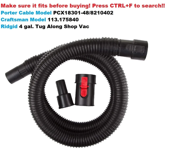 Feet Locking Wet/Dry Vacuum Hose All Brands Listed