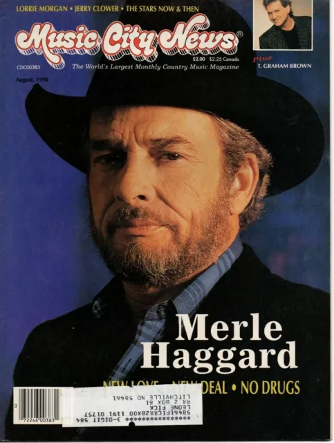 MUSIC CITY NEWS Magazine August 1990 Merle Haggard Lorrie Morgan T ...