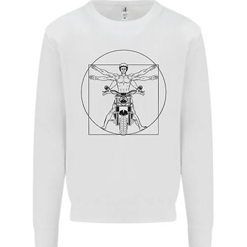 Maglione Felpa Vitruvian Biker Moto Moto Bambini