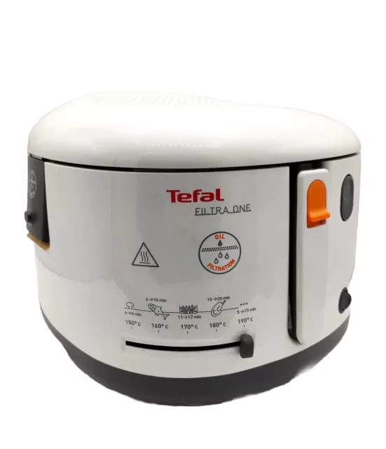 Tefal FF1631 Fritteuse Filtra One 1.900 W Kapazität 1,2 Kg Clean-Oil-System Weiß