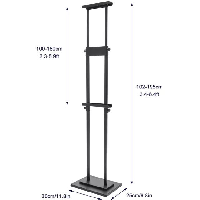 71" Adjustable Double-sided Poster Floor Stand Sign Holder Display Rack Black US 2