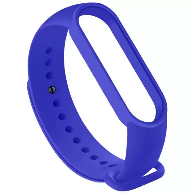 Cinturino in Silicone Morbido Compatibile con Xiaomi Mi Smart Band 5 6 Blu Scuro