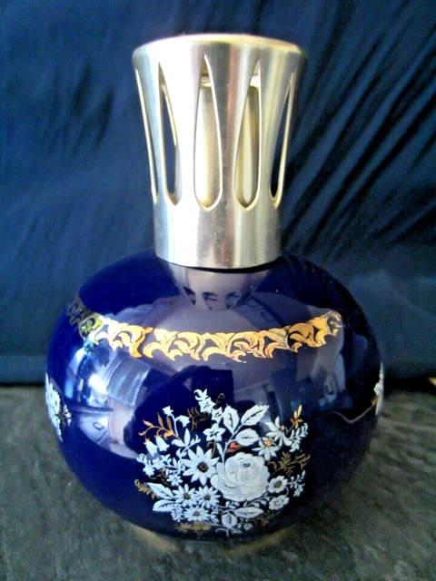 RARE MAGNIFIQUE ANCIENNE lampe berger faïence émaux de Longwy très bon