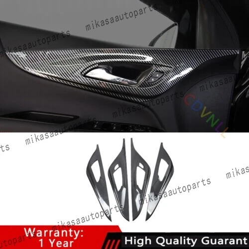 For Chevrolet Equinox 2018-2021 ABS Carbon Fiber Inner Door Handle Cover Trim 4*