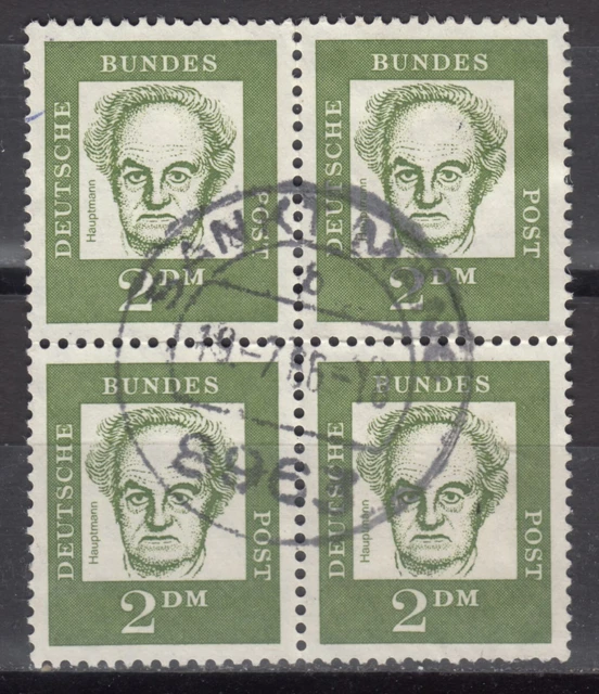 BUND BEDEUTENDE DEUTSCHE NR. 362y PER 4ER BLOCK - MIT BEDARFSSTEMPEL 34 EURO