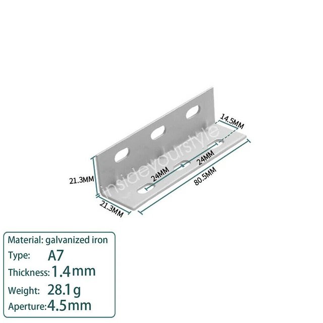 Metal Corner Brackets Heavy L shape Galvanized Angle Braces Furniture Fixing
