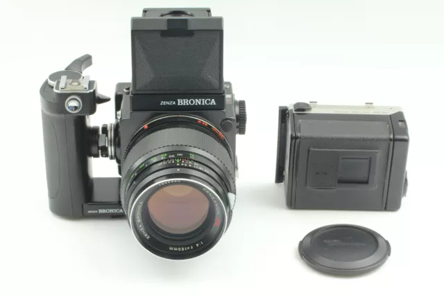 " EXC+ 5 Zenza Bronica Etr Cintura Nivel Visor Mc 150mm F4 Lente Con / Agarre De