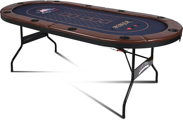 10 Player Foldable Poker Table, Texas Holdem Table, Folding Leisure Game Table,