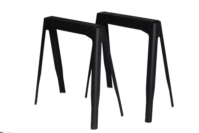 Topower Black Steel Table Legs Solid Iron Support Feet Bar Laptop Desk DIY Be...