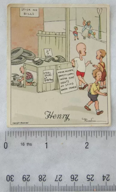 1935 Kensitas card Henry by Carl Anderson - protection against the cane