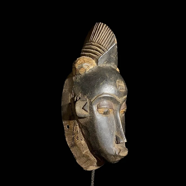 African Mask From The Guru Tribe Tribe Art Vintage Baule Mask Wall Tribal-7331