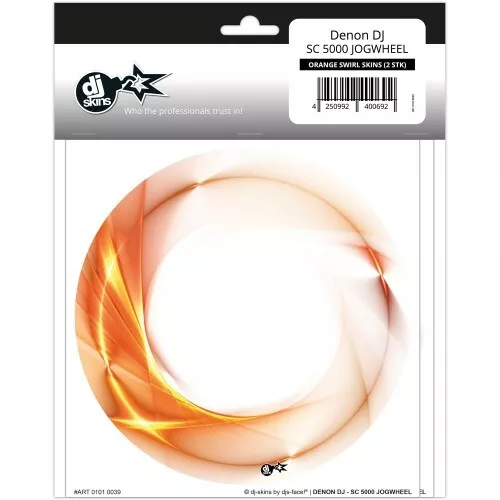 dj-skins - Denon DJ SC 5000 JOGWHEEL ORANGE SWIRL Skins | Neu