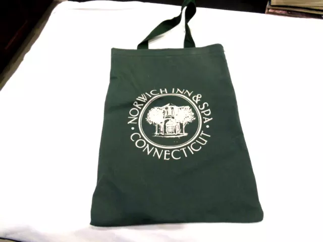 Norwich Inn & Spa Connecticut green newspaper bag