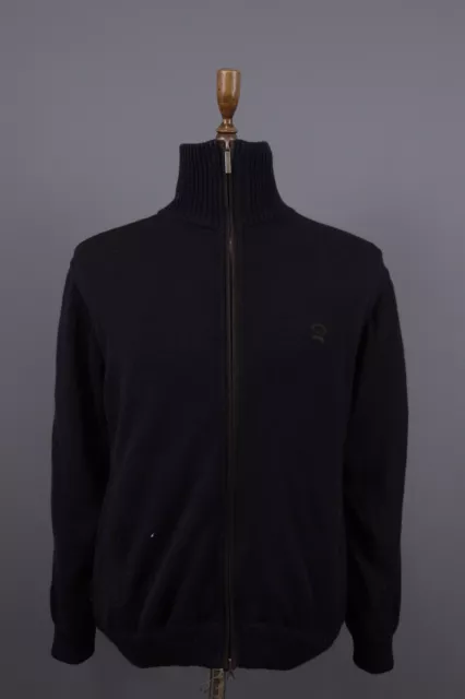 Paul & Shark Yachting Cool Touch Wool Full Zip Knit Long Sleeve Sweater Size M