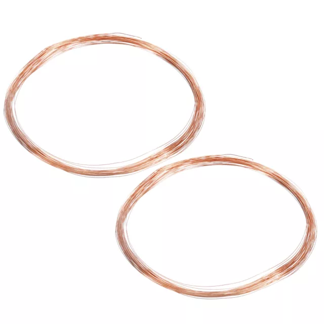 2Pcs 32.8' Solid Bare Copper Wire 30# 99.9% Pure Copper 0.25mm Soft Beading Wire