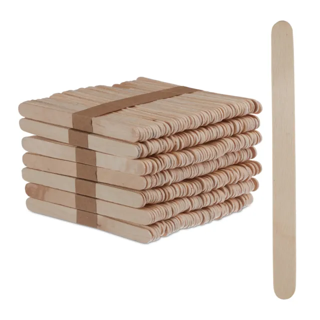 Eisstiele Holz 500 Stück Holzstäbchen Bastelstäbchen Holzstiele Popsicle Sticks