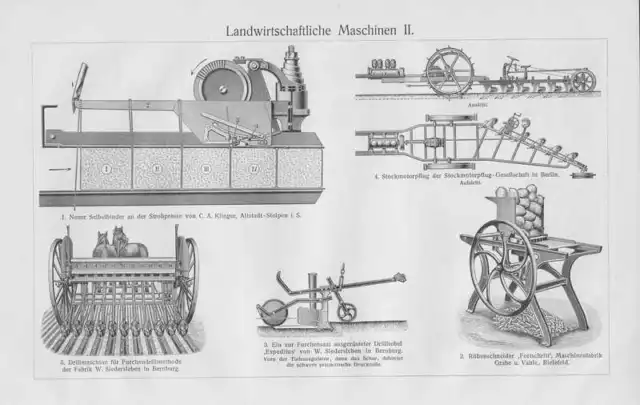 Landwirtschaftliche Maschinen Landtechnik HOLZSTICHE von 1905 2