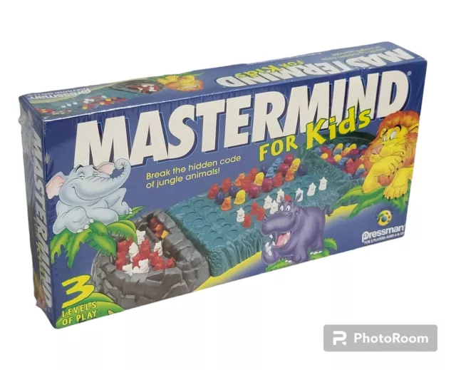 New Sealed VTG Mastermind for Kids Board Game 1995 Codebreaker Jungle Animals