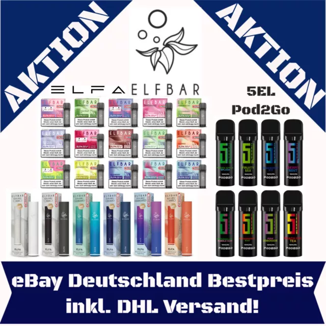 Elfbar ELFA 600 Wechsel Pod System Vape Akku Pods Prefill Einweg E-Shisha 20mg