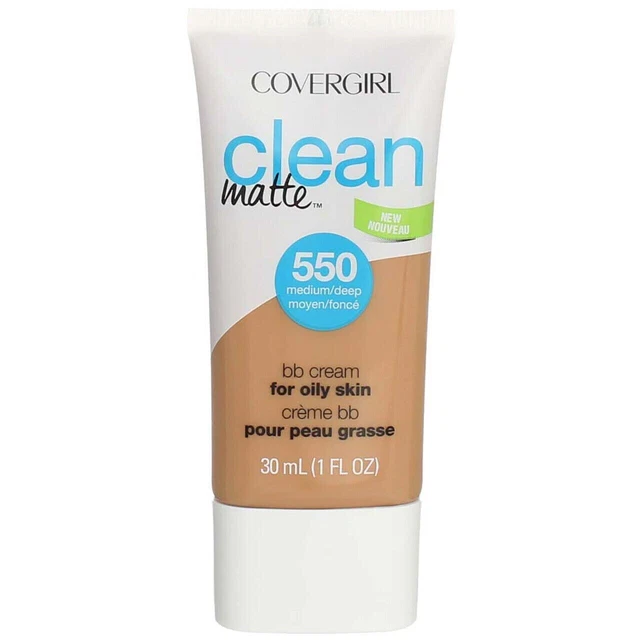 2 Pack CoverGirl Clean Matte BB Cream For Oily Skin, Medium/Deep 550 ~ NEW LOT 2