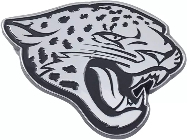 Jacksonville Jaguars Premium Solid Metal Raised Auto Emblem, Shape Cut,...