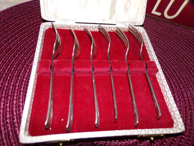Lot De 4 Fourchettes à Dessert Anciennes - Argenterie Anglaise Yeoman EPNS