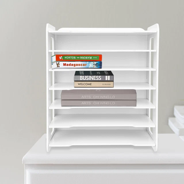 Organizer Porta Documenti A4 A 5 Livelli Per Scrivania - Vassoio Multiuso Per Ufficio E Casa - Foto 8