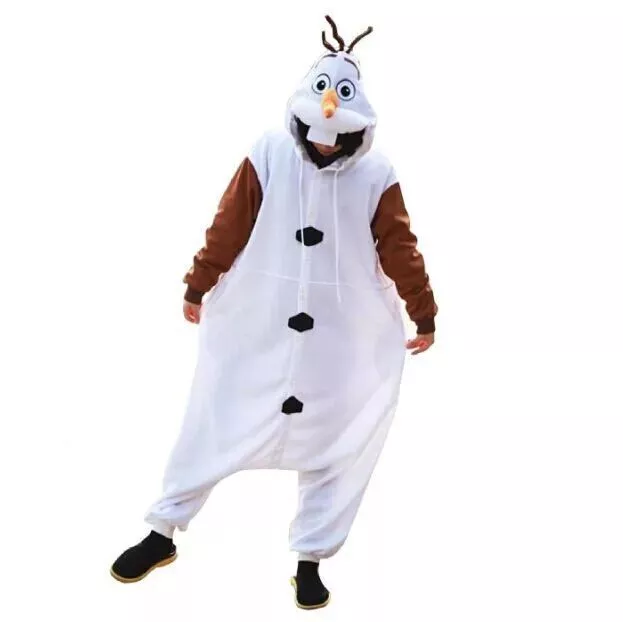 Olaf Frozen Kid/Adult Snowman Costume Kigurumi Pajamas Cosplay bodysuit Pyjamas=