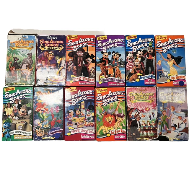 VINTAGE WALT DISNEY Sing Along Songs VHS Lot of 5 Video Tapes $38.12 ...