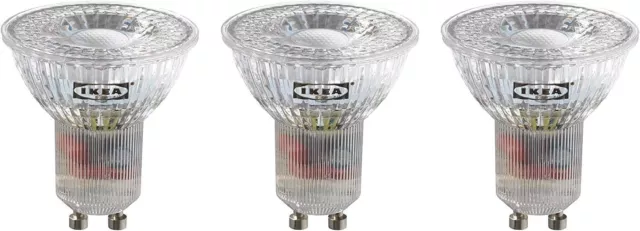 IKEA RYET GU10 200 Lumen LED Bulbs Dimmable Spot Light Lamps - 3 Pack