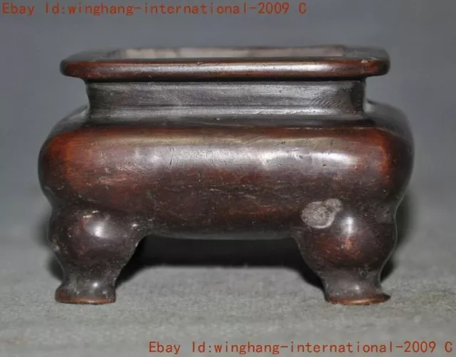 Mark China Chinese Buddhism temple bronze Joss Incense burner Censer statue