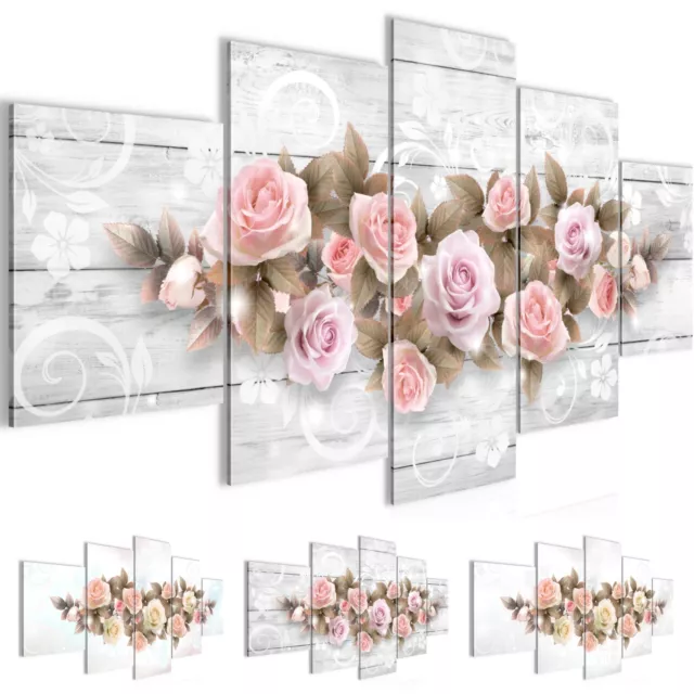 Wandbilder Wohnzimmer XXL Blumen Rosen Moderne Bild Blumenmotiv