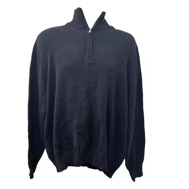 MENS ST. JOHN S Bay Black Long Sleeve Mock Turtleneck Shirt L 5.49 PicClick