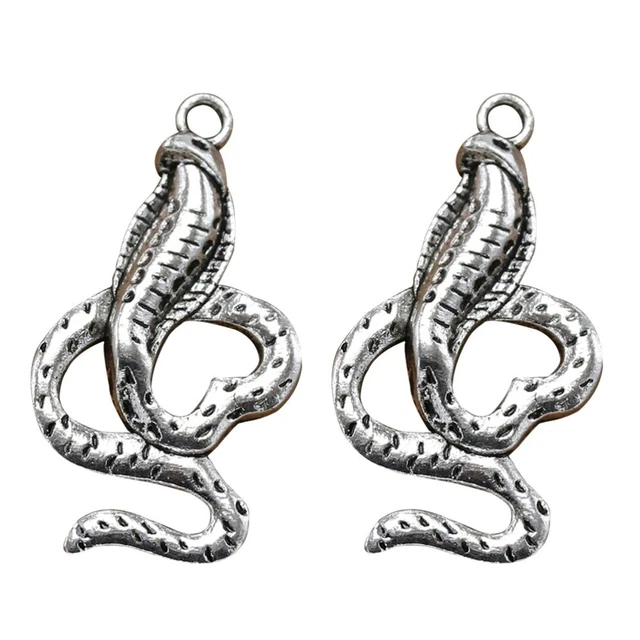 10 Stück zarte Legierung Schlangenform Anhänger Charms DIY Schmuck Herstellung Z