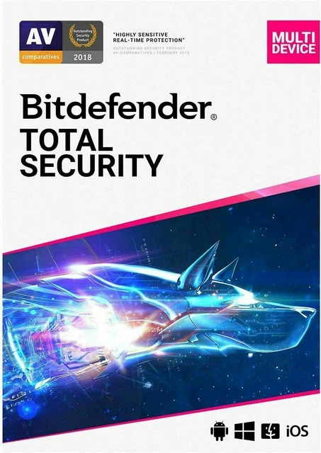BITDEFENDER TOTAL SECURITY 2026 5 Devices 200mb VPN 1 Year PC/Mac ...