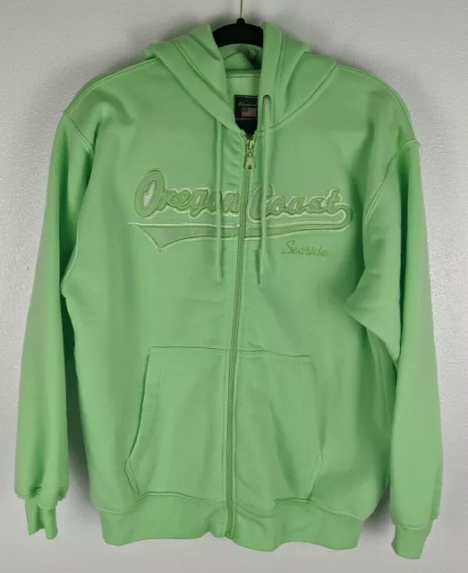 CHENERAL JACKET ZIP Up Hoodie Women s S Green Oregon Coast Seaside