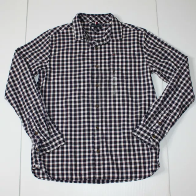 Tommy Hilfiger Boy's Long Sleeve Checkered Shirt Top size XL 16 17 18 NWT
