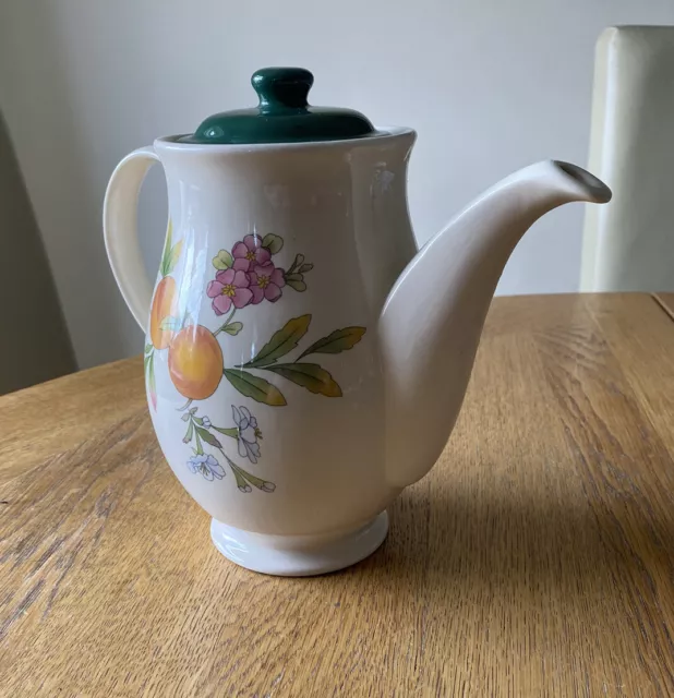 Cloverleaf - Peaches and Cream - Teapot - 1990 Made in England Vintage Retro