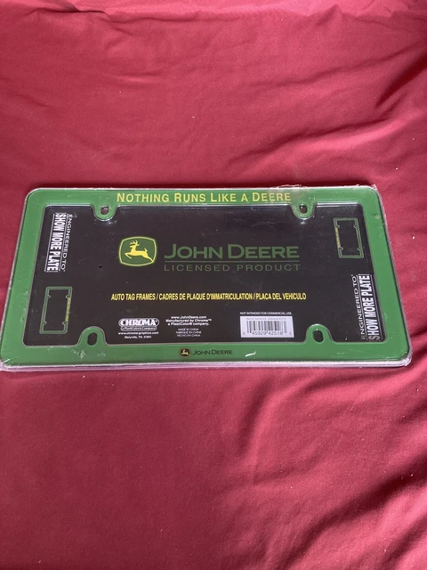John Deere Automotive License Plate Frame-New-Factory Sealed