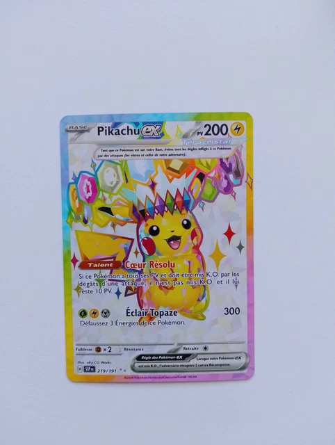 Pikachu ex (SSP 057/191) - Carte Pokémon Étincelles Déferlantes EV08