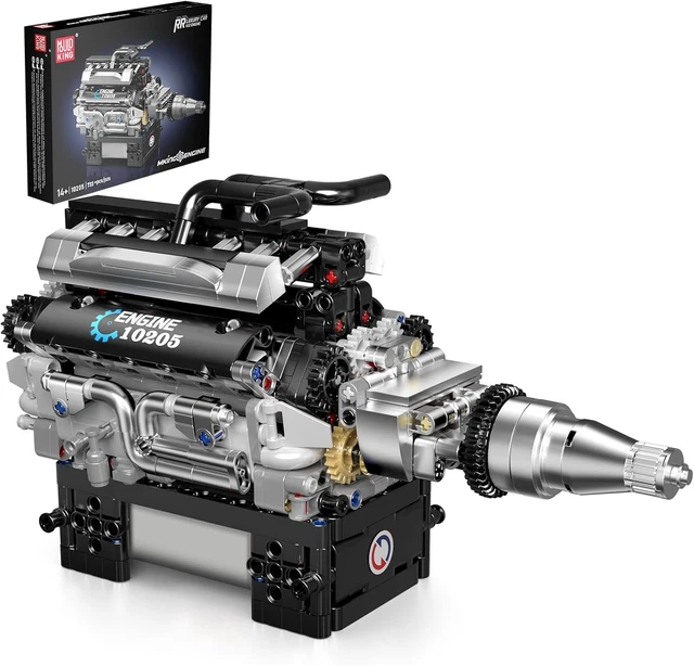 V12 MOTOR BAUSATZ Bausteine Auto Motorbausatz Klemmbausteine Simulation ...