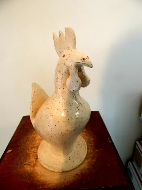 wayne hewell rooster, chicken , pottery, folk art 10'x 5'' wayne hewell rooster, chicken , pottery, folk art 10'x 5''