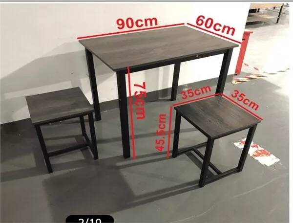 Juego Mesa de Cocina con 2 Sillas de Comedor Conjuntos de Mueble de 3 Piezas