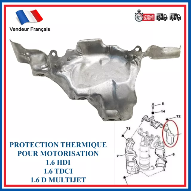 Bouclier Thermique Echappement Prevu Pour 1007 206 207 1.6 Hdi 1723.T3