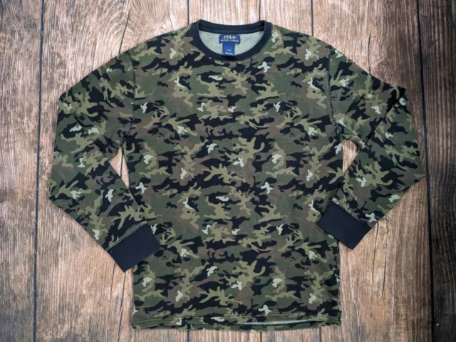 Stanley Shirt Adult XL Camo Waffle Knit Thermal Casual Long Sleeve Mens