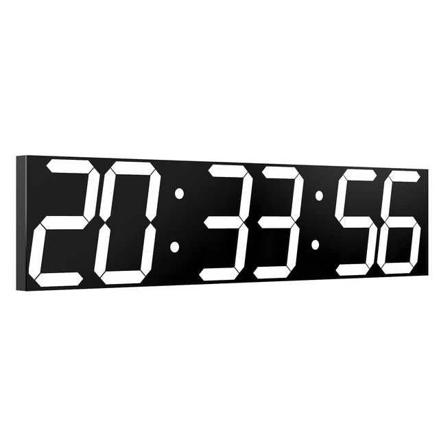Horloge Numérique Murale LED Koolertron 13 Pouces - Réveil, Compte à Rebours, Chronomètre Avec Télécommande - Vert